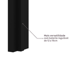 Kit Correr com Batente de 12 a 19cm e Folha de Porta Lacca Touch Nero Direito ou Esquerdo 2,10x0,72 Vivace Plus Artens