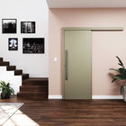 Kit Correr com Batente de 12 a 19cm e Folha de Porta Lacca Touch Fendi Direito ou Esquerdo 2,10x0,82 Vivace Plus Artens