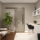 Kit Correr com Batente de 12 a 19cm e Folha de Porta Lacca Touch Fendi Direito ou Esquerdo 2,10x0,82 Vivace Plus Artens