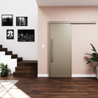 Kit Correr com Batente de 12 a 19cm e Folha de Porta Lacca Touch Cappucino Direito ou Esquerdo 2,10x0,82 Artens