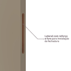 Kit Correr com Batente de 12 a 19cm e Folha de Porta Lacca Touch Cappucino Direito ou Esquerdo 2,10x0,82 Artens