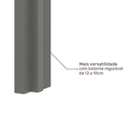 Kit Correr com Batente de 12 a 19cm e Folha de Porta Lacca Touch Grafite Direito ou Esquerdo 2,10x1,02 Artens