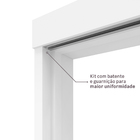 Kit Correr com Batente de 12 a 19cm e Folha de Porta Lacca Touch Bianco Direito ou Esquerdo 2,10x1,02 Vivace Plus Artens