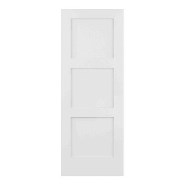 Porta de Correr Decorada Madeira Sólida Primer 2,13x0,914m Frameport