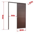 Porta De Correr Suspensa 210x100cm Lambril Esq L.25 Brimak Ab