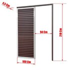 Porta De Correr Suspensa 210x100cm Veneziana Dir L.25 Brimak