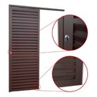 Porta De Correr Suspensa 210x100cm Veneziana Esq L.25 Brimak