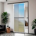 Porta De Correr Suspensa 210x100cm Vidrao Dir L.25 Brimak Abe