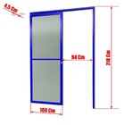 Porta De Correr Suspensa 210x100cm Vidrao Dir L.25 Brimak Abe