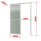 Porta De Correr Suspensa 210x100cm Vidrao Dir L.25 Brimak Abe