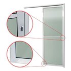 Porta De Correr Suspensa 210x100cm Vidrao Dir L.25 Brimak Bra