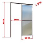 Porta De Correr Suspensa 210x100cm Vidrao Esq L.25 Brimak Abe