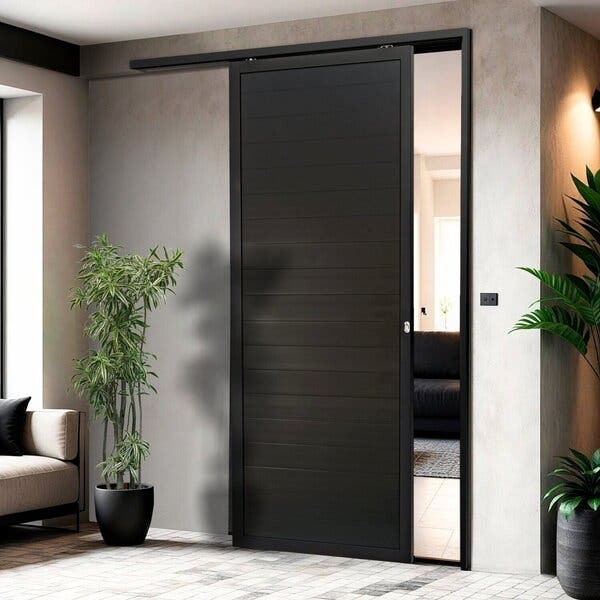Porta De Correr Suspensa 210x70cm Lambril Dir L.25 Brimak Abertura