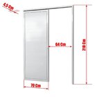 Porta De Correr Suspensa 210x70cm Lambril Dir L.25 Brimak Abe