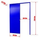 Porta De Correr Suspensa 210x70cm Lambril Dir L.25 Brimak Abe