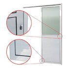 Porta De Correr Suspensa 210x70cm Meia Lambril Meia Vidro Dir