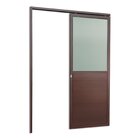 Porta De Correr Suspensa 210x70cm Meia Lambril Meia Vidro Esq