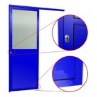 Porta De Correr Suspensa 210x70cm Meia Lambril Meia Vidro Esq