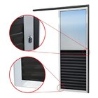 Porta De Correr Suspensa 210x70cm Meia Veneziana Meia Vidro D