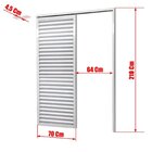 Porta De Correr Suspensa 210x70cm Veneziana Dir L.25 Brimak B