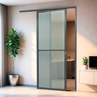 Porta De Correr Suspensa 210x70cm Vidrao Esq L.25 Brimak Aber