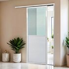 Porta De Correr Suspensa 210x80cm Meia Lambril Meia Vidro Dir