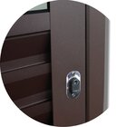 Porta De Correr Suspensa 210x80cm Meia Veneziana Meia Vidro D