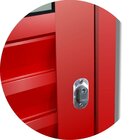 Porta De Correr Suspensa 210x80cm Meia Veneziana Meia Vidro D