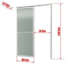 Porta De Correr Suspensa 210x80cm Vidrao Dir L.25 Brimak Aber