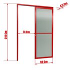 Porta De Correr Suspensa 210x80cm Vidrao Esq L.25 Brimak Aber