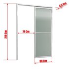 Porta De Correr Suspensa 210x80cm Vidrao Esq L.25 Brimak Bran