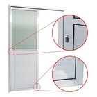 Porta De Correr Suspensa 210x90cm Meia Lambril Meia Vidro Esq