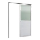 Porta De Correr Suspensa 210x90cm Meia Lambril Meia Vidro Esq