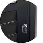 Porta De Correr Suspensa 210x90cm Meia Veneziana Meia Vidro E