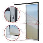 Porta De Correr Suspensa 210x90cm Vidrao Dir L.25 Brimak Aber