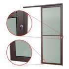 Porta De Correr Suspensa 210x90cm Vidrao Dir L.25 Brimak Aber