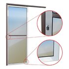 Porta De Correr Suspensa 210x90cm Vidrao Esq L.25 Brimak Aber