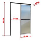 Porta De Correr Suspensa 210x90cm Vidrao Esq L.25 Brimak Aber