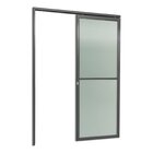 Porta De Correr Suspensa 210x90cm Vidrao Esq L.25 Brimak Aber