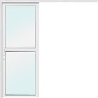 Porta De Correr Suspensa De Aluminio 215x100cm Com Vidro Temp