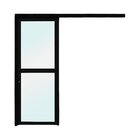 Porta De Correr Suspensa De Aluminio 215x80cm Com Vidro Tempe