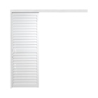 Porta de Correr Suspensa Veneziana de Alumínio Branco Lado Direito 2,10x0,80m CRV