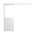 Porta de Correr Suspensa Veneziana de Alumínio Branco com Vidro Lado Esquerdo 2,10x0,90m CRV