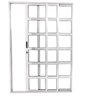 Porta De Correr Travessa 3 Folhas Sequenciais Brilhante Linha