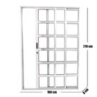 Porta De Correr Travessa 3 Folhas Sequenciais Brilhante Linha