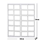 Porta De Correr Travessa 4 Folhas Branca Linha 25 Com Fechadu