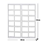 Porta De Correr Travessa 4 Folhas Branca Linha 25 Com Fechadu