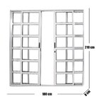 Porta De Correr Travessa 4 Folhas Brilhante Linha 25 Com Fech