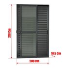 Porta De Correr Venez. 3 Folhas Moveis 210 X 200 Elite Com Fe