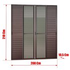 Porta De Correr Venez. 6 Folhas Moveis 210 X 200 Elite Com Fe